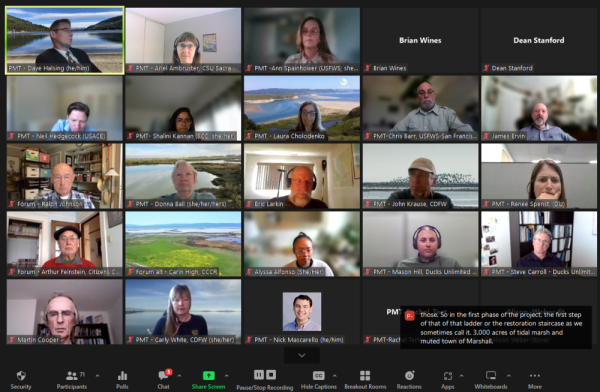 Screenshot of Zoom meeting participants 